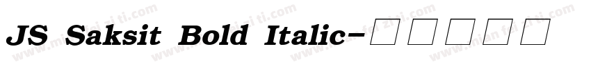 JS Saksit Bold Italic字体转换